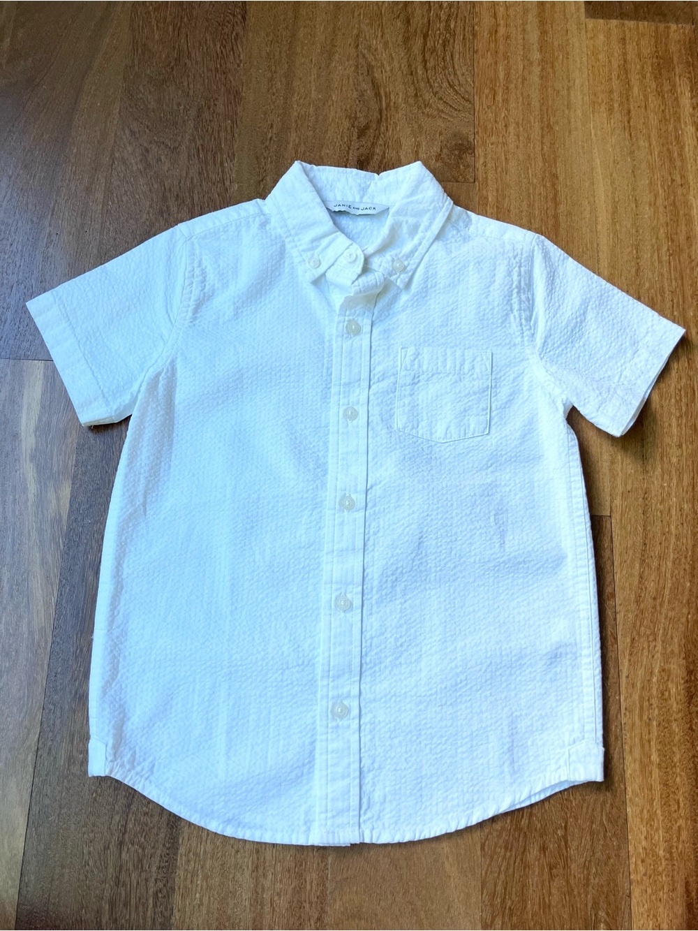 Janie and Jack White Short-Sleeve Button-Down Shirt